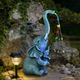 thumbnail image 5 of Ywbawe Solar Powered Elephant Statue Outdoor Garden Patio Indoor Room Decor Resin Animal Figure Ambient Light 1-Piece, 5 of 8