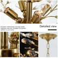 thumbnail image 4 of FINE MAKER Vintage Crystal Chandelier, 7 Lights K9 Crystal Chandelier for Dining Room, Living Room, Bedroom, Porch Ceiling Lighting Fixture Chandelier (Gold Bronze), 4 of 13