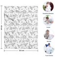 thumbnail image 4 of BlackWhite Origami Dinosaurs Tribal Pattern Blanket,Comfortable Soft Lamb Wool Throw Blanket,All Season,Warm Lightweight Blankets for Sofa Bed Couch Living Room Chair,30"x40", 4 of 4