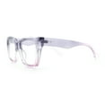 thumbnail image 6 of Womens Hipster Thick Plastic Horn Rim Blue Light Filtering Computer Glasses Lavender Pink, 6 of 8