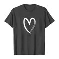 thumbnail image 4 of KHONTS Valentine's Day Sweat Heart T Shirts for Couple Women and Men Crew Neck Short Sleeve T Shirt Fashion Casual Tees Grey L, 4 of 4