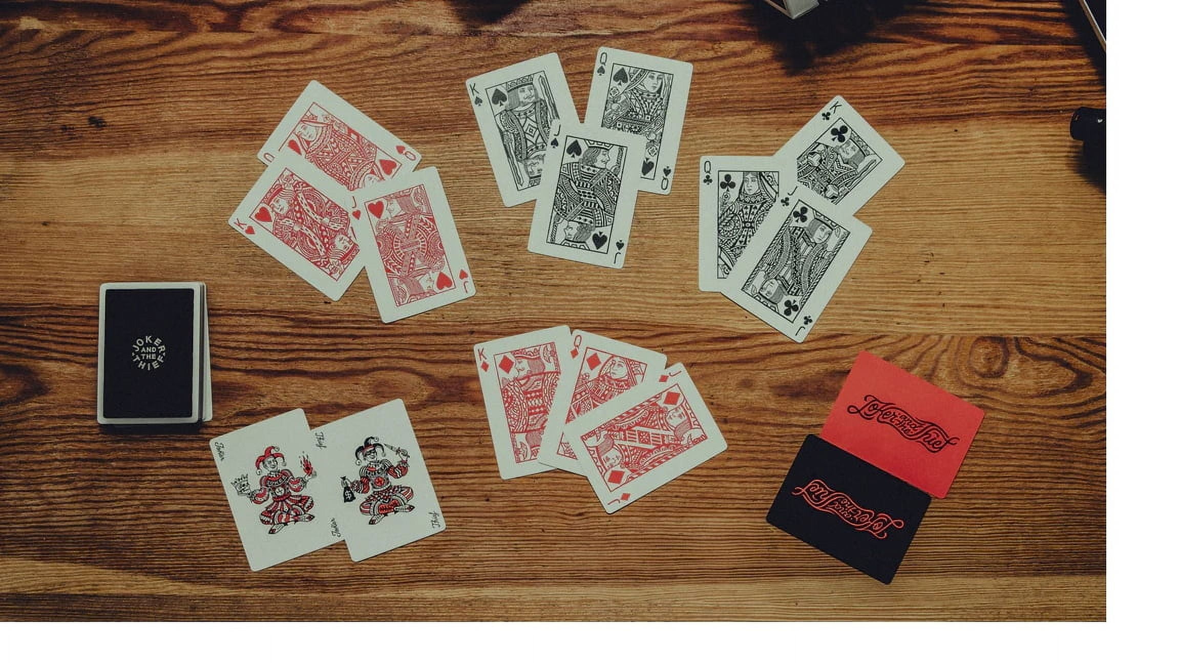 JT Logo 597 (Black Gilded of 150) Playing Cards by Joker and the Thief