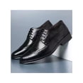 thumbnail image 5 of Difumos Men's Glossy Round Toe Oxford Shoe Nonslip Business Smooth Dress Shoes Black 46, 5 of 7