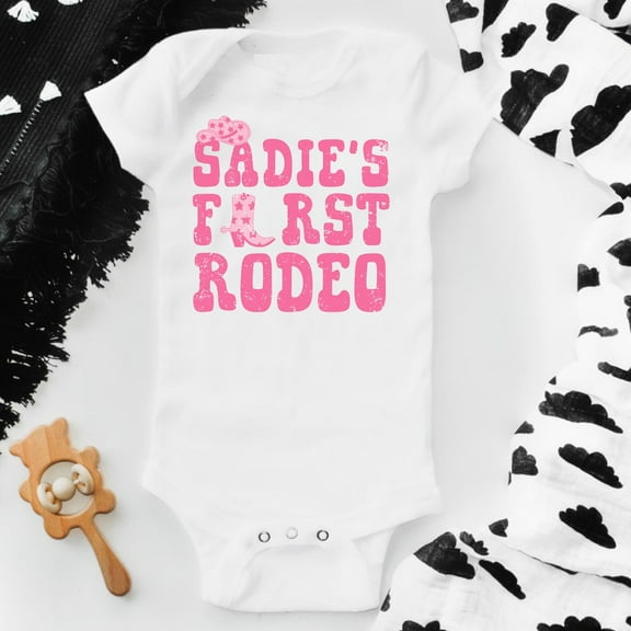 My First Rodeo Baby Bodysuit, Rodeo Birthday, Baby Bodysuit, First Birthday Outfit, Birthday Girl Shirt, First Birthday Shirt, Girl Birthday Cute Baby Onesie, BABY BODYSUIT LAT 4424