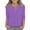 Plum, variant on Petite Fit Shirt Button down V Neck 3/4 Sleeve Cute Casual Blouse Top Plum 130