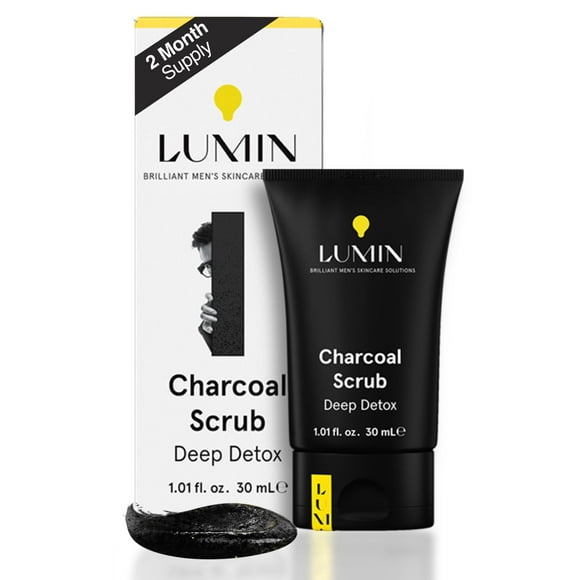 Limpiador facial Lumin Charcoal Scrub Detox 30 ml para hombres