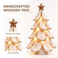 thumbnail image 2 of Christmas Tree Figurine, Christmas Tabletop Centerpiece with Glowing LED Lights, Winter Pine Festive Holiday Decor, Christmas Gift, 2 of 7