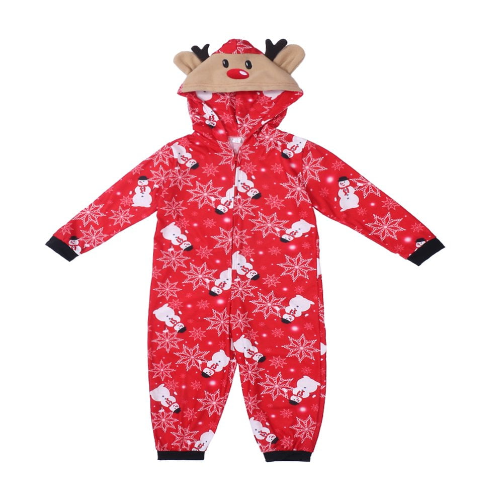 CNKOO Reindeer Christmas Family Matching Hooded Onesie Pajamas