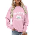 thumbnail image 2 of Flash Deal! Mode Décontractée pour Femmes Imprimé Lettre Col Rond Manches Longues Chandail en Molleton en Solde Tous Articles en Liquidation Rose L, 2 of 3