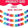 thumbnail image 2 of 10 Pieces Colorful Rainbow Banner Colorful Party Paper Garland Flower Shape Hanging Decorations for Birthday Party Wedding Decorations - style1, 2 of 6