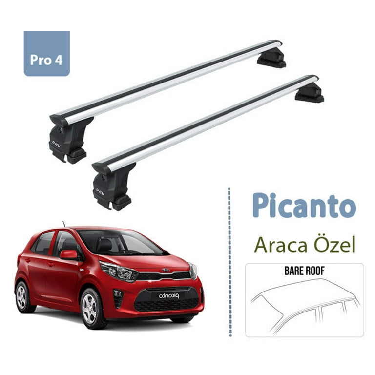 For Kia Picanto Roof Rack Cross Bars Metal Bracket Normal Roof Alu Silver 2017 Up Walmart