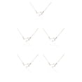 thumbnail image 1 of Minnieouse Ins doce signos del zodiaco constelaciones tema amistad collar diamantes de imitación DIY único elegante cómodo colgante Libra plata Libra Plata 5piezas Minnieouse CBP222191, 1 of 5