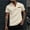 Khaki, variant on Men's Waffle T Shirts Casual Knit Short Sleeve V Neck Shirts Basic Cotton Summer Solid Lightweight Tees with Pocket White