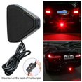 thumbnail image 2 of Universal F1 Style Triangle 12 LED Rear Stop Tail 3rd Brake Strobe Light Black Car Rear Fog Light Brake Tail Light 12V, 2 of 5