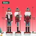 thumbnail image 4 of TJT 12 inch Nutcracker Decorations, Christmas Wooden Nutcracker Soldier Ornaments Collectible Festive Xmas Figures Decor Gift Indoor, Green, Spear, 4 of 13