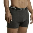 thumbnail image 3 of 6-Pack Men's Cotton Stretch Boxer Briefs, Light Gray, S, 3 of 4
