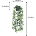 thumbnail image 3 of Artificial Hanging Plants for Indoor Outdoor, Small Potted Plastic Plants for Living Room Shelf, Hanging Greenery for Home Aesthetic Decor E, 3 of 4