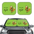 thumbnail image 2 of Haiem Drink Coffee And Do Good Windshield Sun Shade: Universal Foldable 2-Piece Car Front Window Sunshade - Blocks Uv Rays, And Reduces Heat,Essential Car Accessory Small, 2 of 7