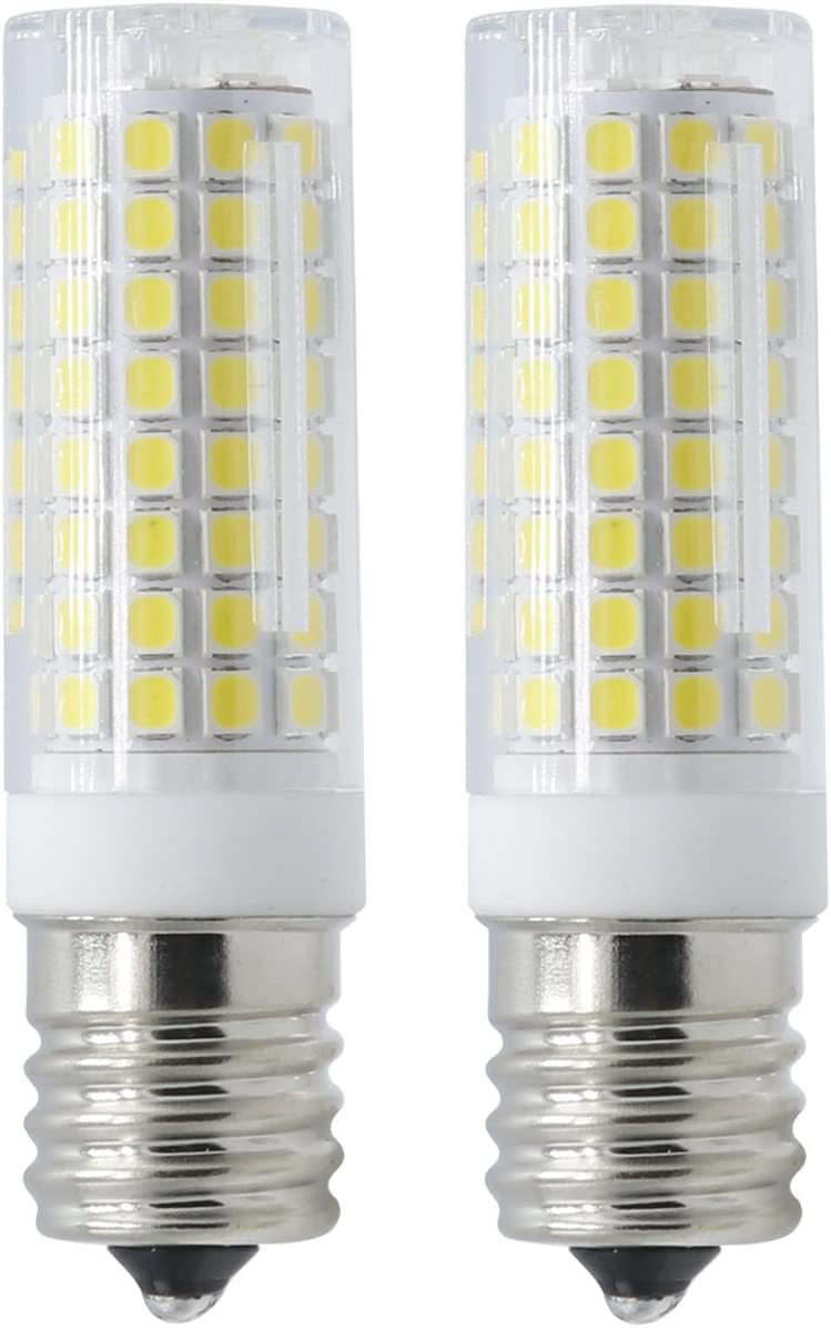 Daylight White 6000K,Pack of 2 E17 LED Bulb 6W 850LM AC110-130V 75W Halogen Equivalent 