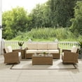 thumbnail image 2 of Outdoor Swivel Rocker Sofa Set - 5 Piece Patio Furniture Set - Wicker Conversation Set, 2 of 3