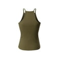 thumbnail image 4 of MixMatchy Women's Simple Casual Basic Active High Neck Ribbed Tank Top, 4 of 4