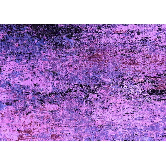 Ahgly Company Indoor Rectangle Oriental Purple Industrial Area Rugs, 5' x 7'