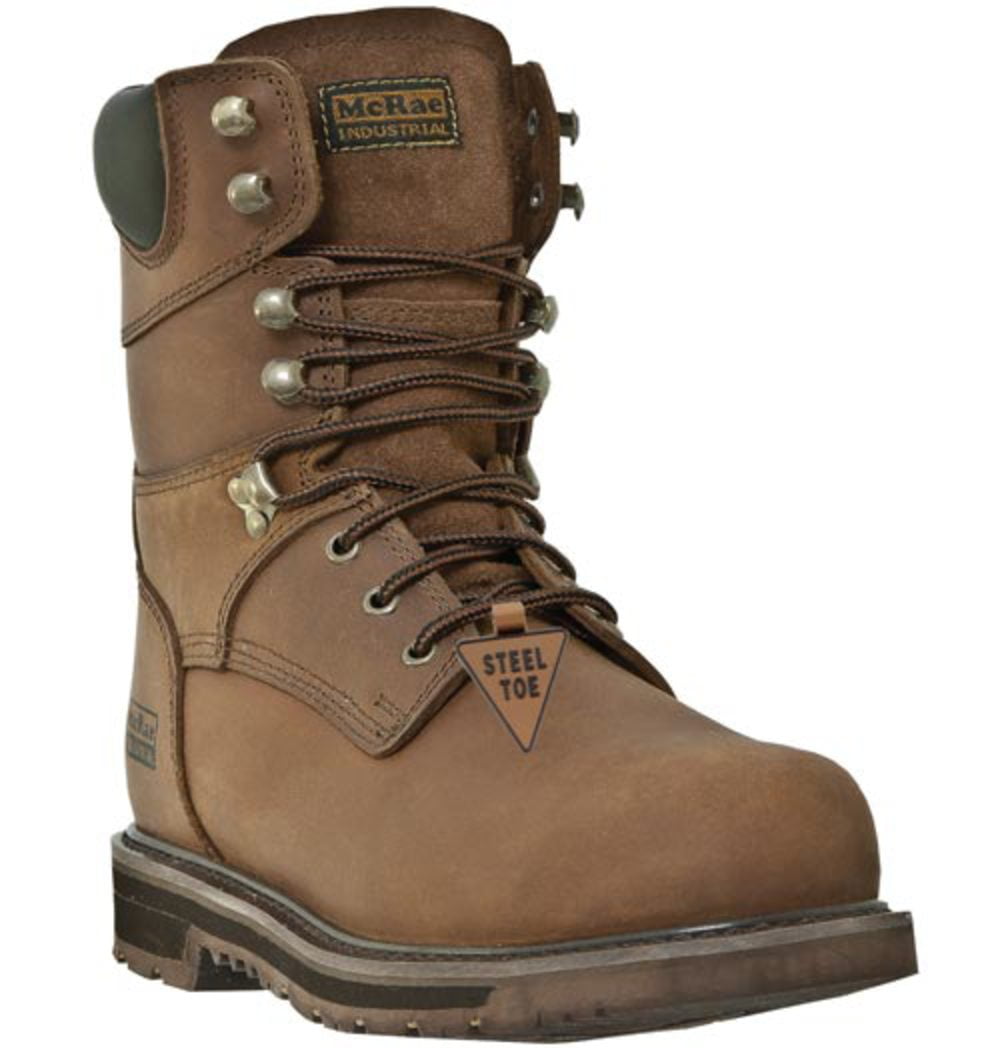 Men's Mcrae Industrial 8" Steel Toe Boots TAN 11 W