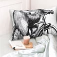 thumbnail image 4 of KLL Capybara Riding Bicycle Pillow Covers Envelope Closure,Super Soft and Cozy Fuzzy Fleece Pillow Case Cover-20"x30", 4 of 6