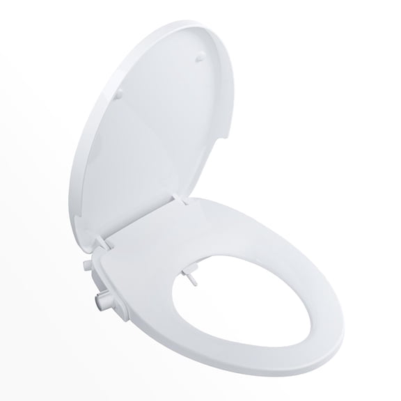 HOROW 15.24 in x 19.41 in Toilet Seat Bidet Non-Electric Bidet Toilet Seats Elongated White with Adjustable 4 Pack