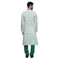 thumbnail image 3 of Atasi Kurta Pyjama de Fête pour Hommes Col Mandarin Manches Longues Kurta Pyjama Ethnique, 3 of 5
