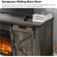thumbnail image 3 of OKD Farmhouse Electric Fireplace TV Stand for TVs up to 65", Entertainment Center with Fireplace, Dark Rustic Oak, 3 of 7