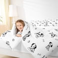 thumbnail image 4 of Homewish Kawaii Dogs 3 Pieces Queen Comforter Set for Kids Children,Black White Ultra Soft Bedding Sets,Cartoon Animal Bedding Comforter Set,Luxury Bedroom Decor, 4 of 8