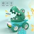 thumbnail image 5 of Baby Dinosaur Toy Cars for 1 2 3 Year Old Toddlers, 3-Pack Press and Go Dino Trucks for Kids Infants, 5 of 6