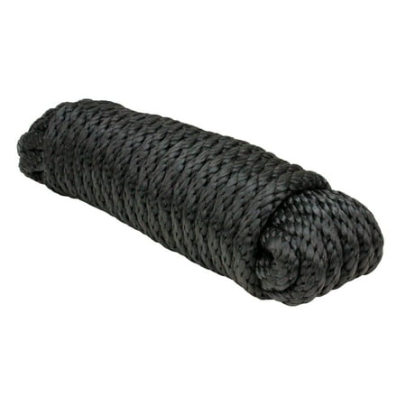 

Extreme Max 3008.0019 Solid Braid MFP Utility Rope - 3/8 x 50 Black