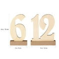 thumbnail image 4 of MasteelfCA ROSENICE 20pcs 1-20 Wedding Table Wooden Number with Holder Base, 4 of 5