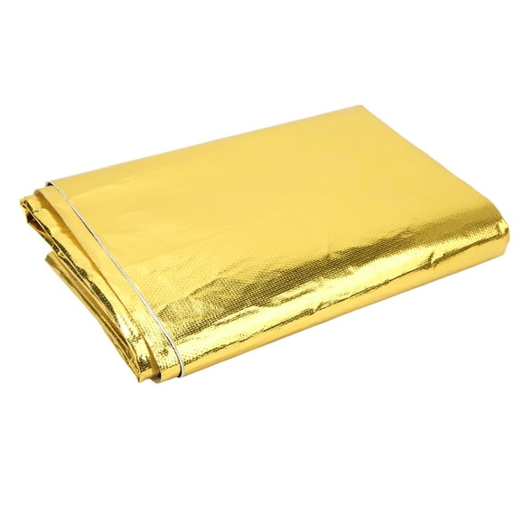 Reflective Gold High Temperature Heat Shield Wrap Tape, Lightweight Heat Shield Tape Self Adhesive, Pressure Sensitive Adhesive Ducting, Thermal Insulation for Wires, Fuel Lines