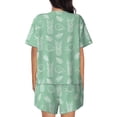 thumbnail image 3 of Kdxio Tropical Pineapple Print Pajamas Sets for Women Short-Sleeved Pjs with Lounge Shorts Two Piece Sleepwear S-4XL, 3 of 9