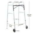 thumbnail image 3 of McKesson Folding Walker with Wheels - Adjustable Height, 350 lbs Capacity, 1 Ct, 3 of 12