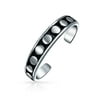 Bali style Round Dot Midi Band Toe Ring Silver Sterling Mid Finger