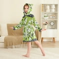 thumbnail image 4 of FORMRS Niños Bathrobe Unisex Hooded Robe Soft Plush Pajamas Sleepwear, Size 10-12T, Retro Floral, 4 of 7