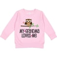 thumbnail image 2 of Inktastic Grandma Loves Me Girls Owl Toddler Sweatshirt, 2 of 4
