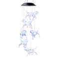 thumbnail image 2 of Campanas De Viento Campanas de viento solares LED, decoración colgante de perro que cambia de Color para jardín Likrtyny  Para estrenar, 2 of 3