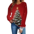 thumbnail image 6 of Zormilly Christmas Sweatshirts for Women Fleece Long Sleeve Crewneck Oversized Sweatshirt Printed Casual Pullover, S-2XL, 6 of 7