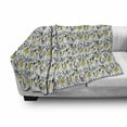 thumbnail image 2 of Spring Soft Flannel Fleece Blanket, Abstract Botanical Pattern with Bird Silhouettes and Colorful Plants, Cozy Plush for Indoor and Outdoor Use, 70" x 90", Charcoal Grey Multicolor, by Ambesonne, 2 of 5