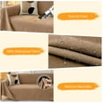 thumbnail image 5 of Cat-Scratch Resistant Couch Cover, Waterproof Sofa Cover for 2 Cushion Couch Washable, Pet Friendly Couch Protectors Anti Slip Thickened Slipcovers for Dogs Pets, 71" x 102", Brown, 5 of 9