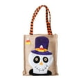 thumbnail image 1 of Bolsa de mano para truco o trato, suministros para fiestas, multiusos, con asa para Halloween Cráneo, 1 of 9