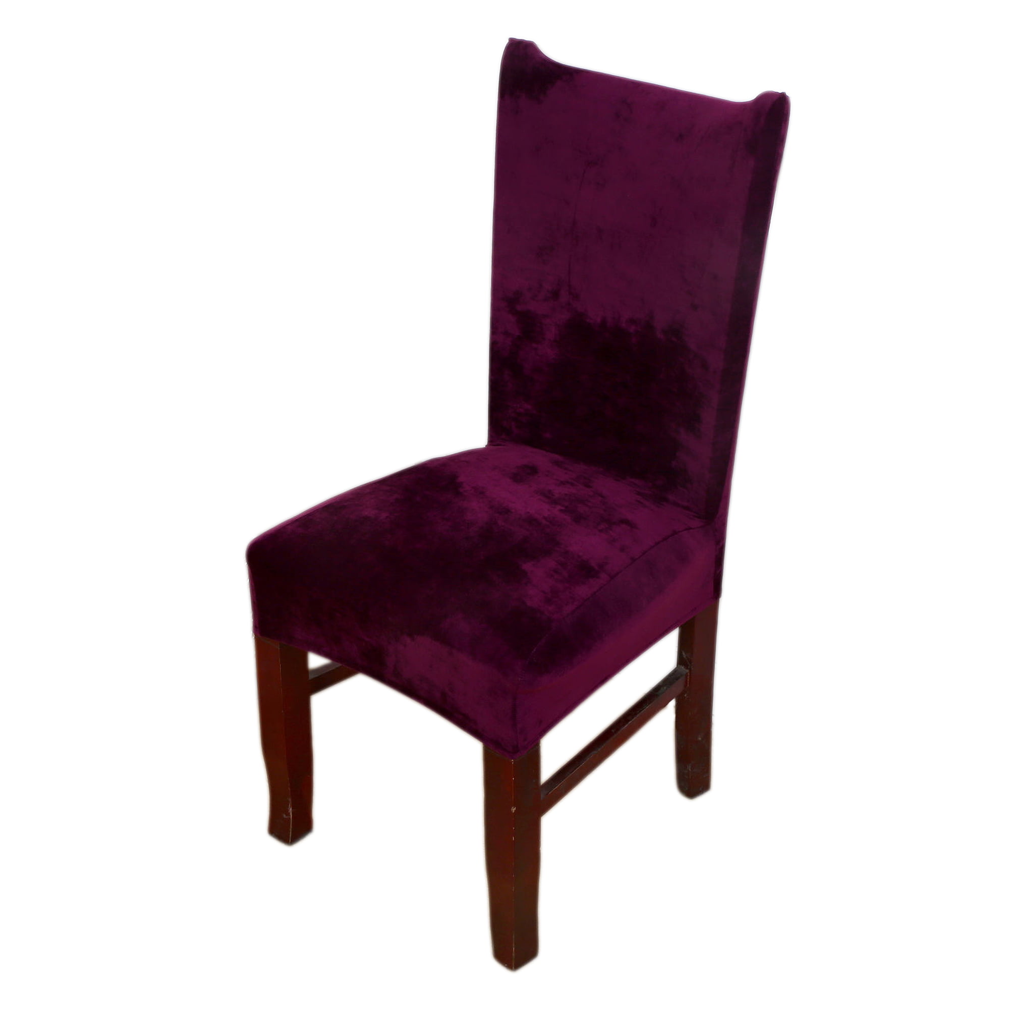 1/4/Pcs Velvet Spandex Fabric Stretch Dining Room Chair Seat Covers SlipcoversJI 
