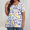 thumbnail image 2 of Camisas de Manga Larga para las Mujeres Cuello Redondo Impreso de Ajuste Suelto, Top de Moda de Verano Sexy para el Uso Diario, 2 of 7