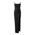 thumbnail image 5 of Sngxgn Full Slip for Women Under Dress Chemise Casual Solid Sleeveless Dress(Black,L), 5 of 5