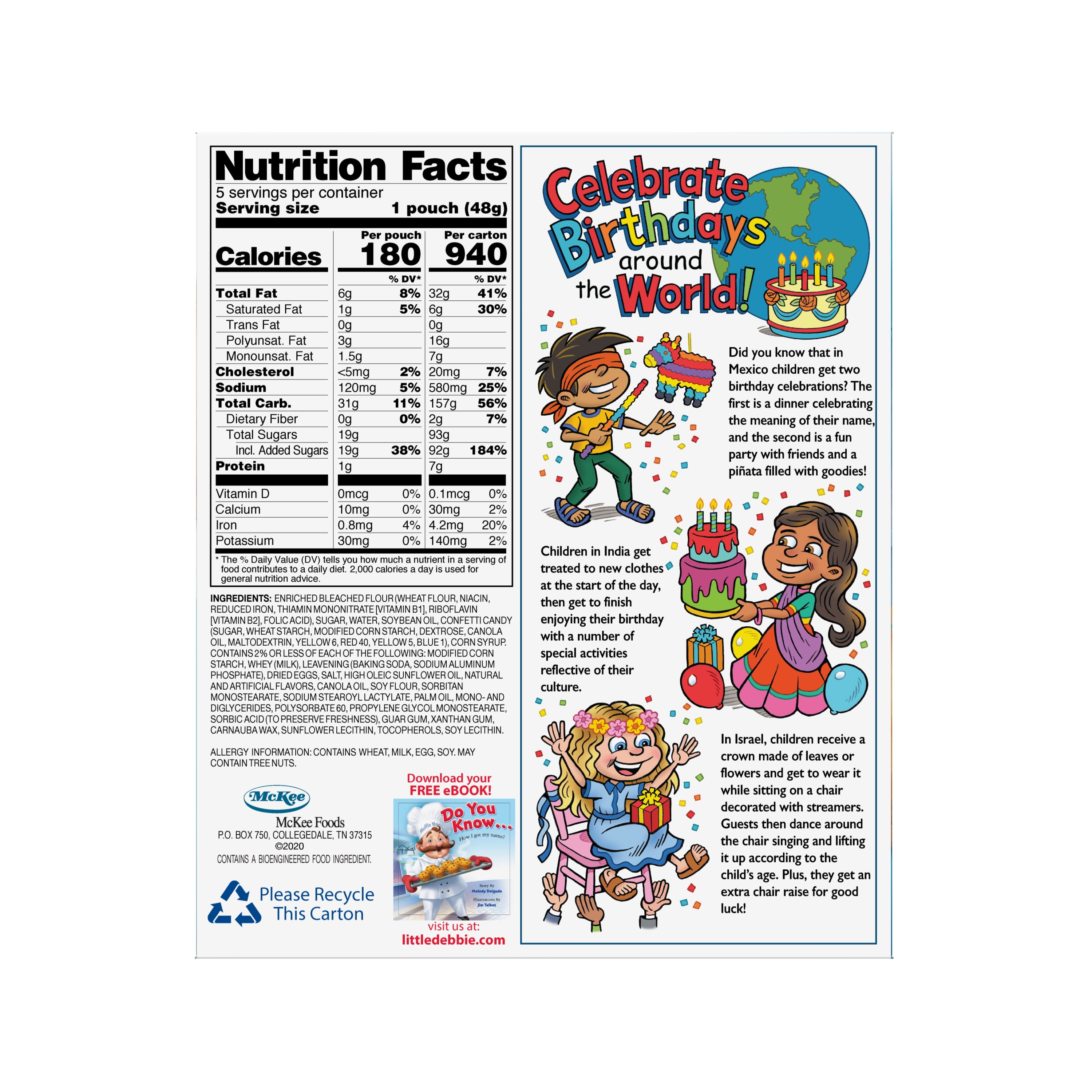 Buy Little Debbie Family Pack Mini Muffins (birthday cake) Online at